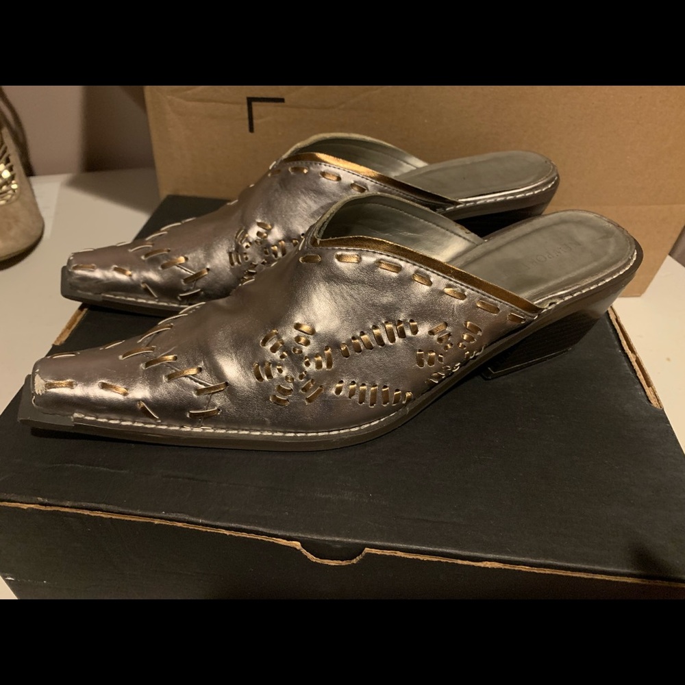 Metallic mules